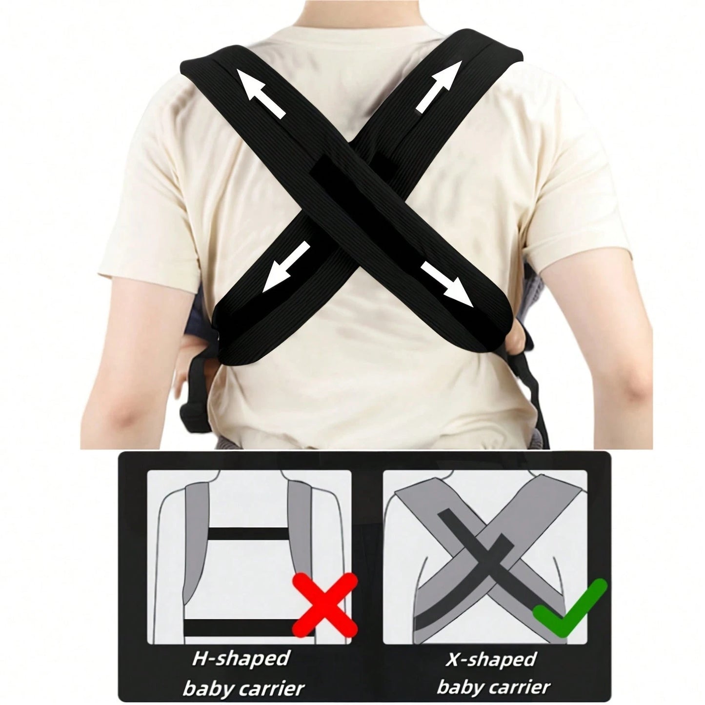 1pc Multifunctional Breathable Baby Carrier, All-Season Use, Detachable Design, Ergonomic, Convenient For Outdoor, Perfect Baby Shower Gift